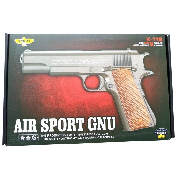 Детский пневматический пистолет  для страйкбола AIR SPORT GUN K116