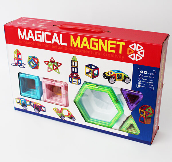 Магнитный конструктор  MAGICAL MAGNET 40 деталей.