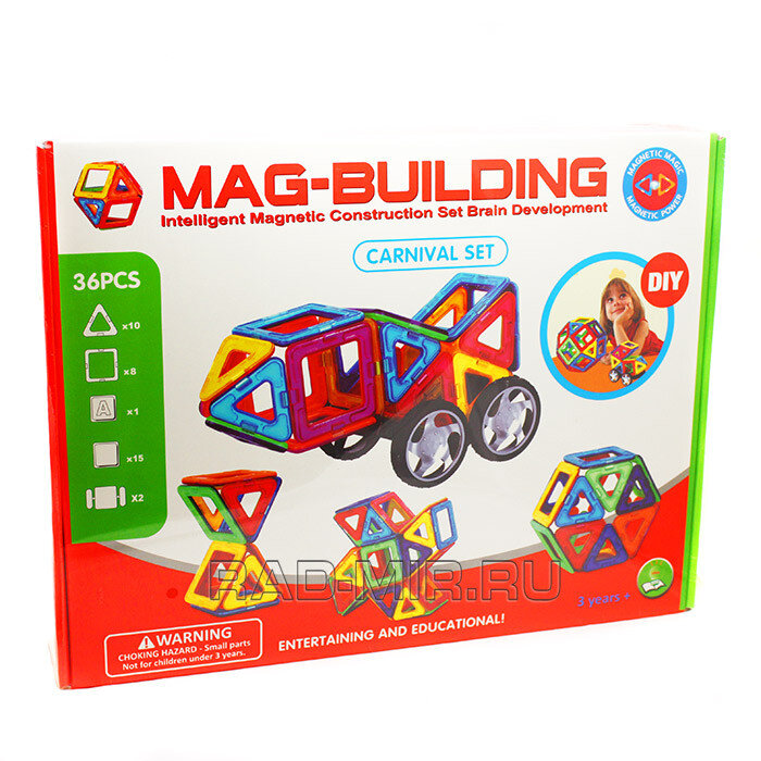 Магнитный конструктор  Mag Building 36 PCS